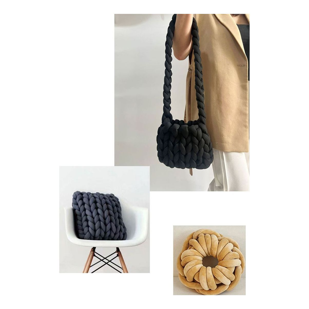 자이언트얀 가방 뜨개실 벨벳 만들기 핸드니팅 1kg