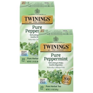 Twinings 순수 페퍼민트 허브티 개별 포장 티백 20개입 40g 2개 미국직구 팬트리 겨울음료 달달구리
