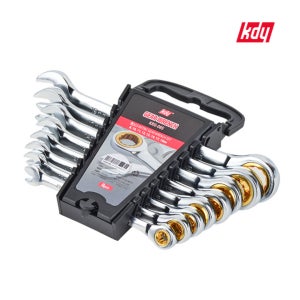 KDY 기어렌치세트 일반타입 8-19mm (8PCS) 스패너 깔깔이렌치 KRG-08S