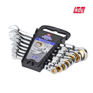KDY 기어렌치세트 플렉시블타입 8-19mm (8PCS) 스패너 깔깔이렌치 KRG-08FS
