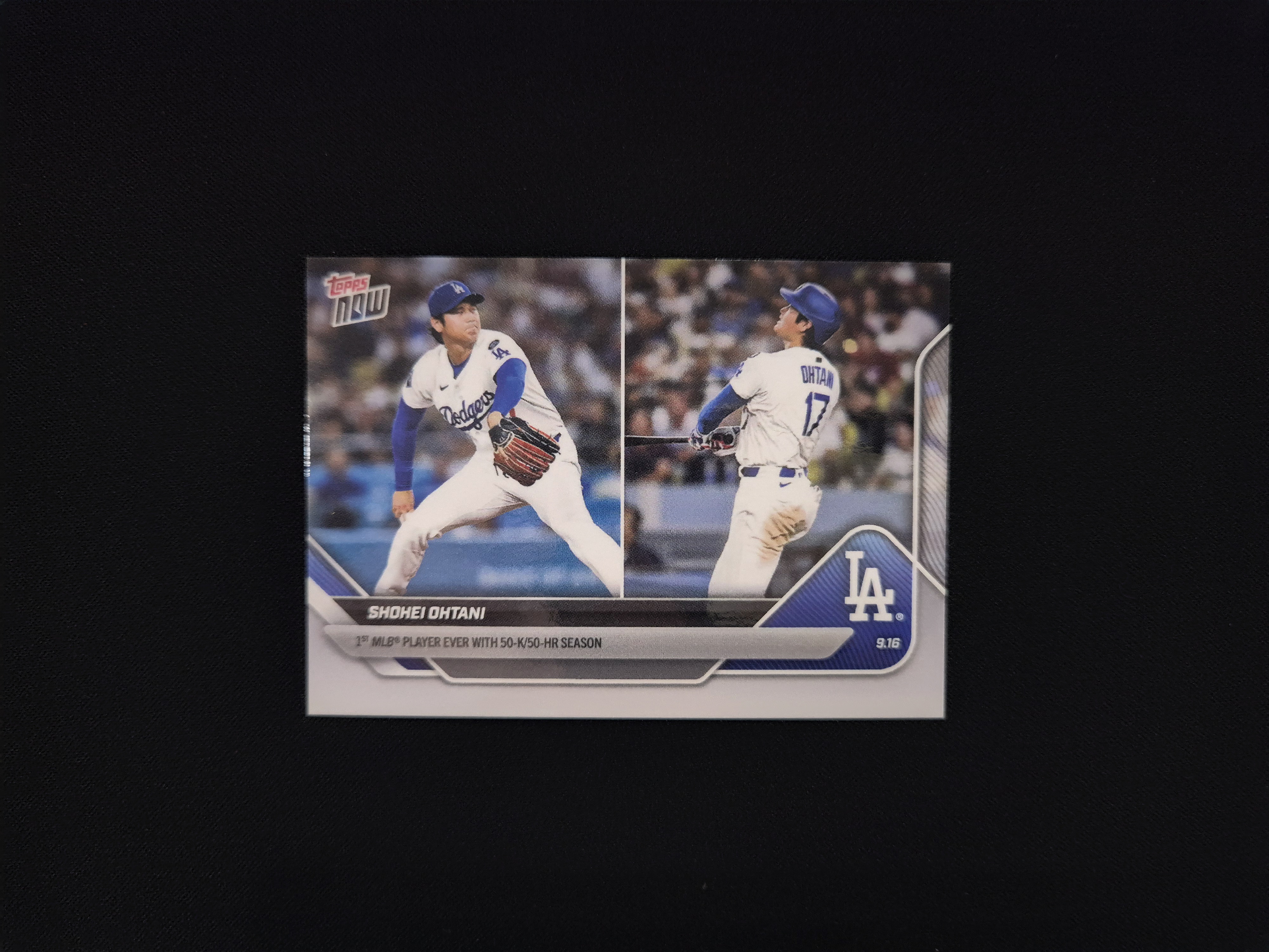 쇼헤이 오타니 2025 Topps NOW Shohei Ohtani 1st MLB Player Ever With 50-K/50-HR Season 야구카드
