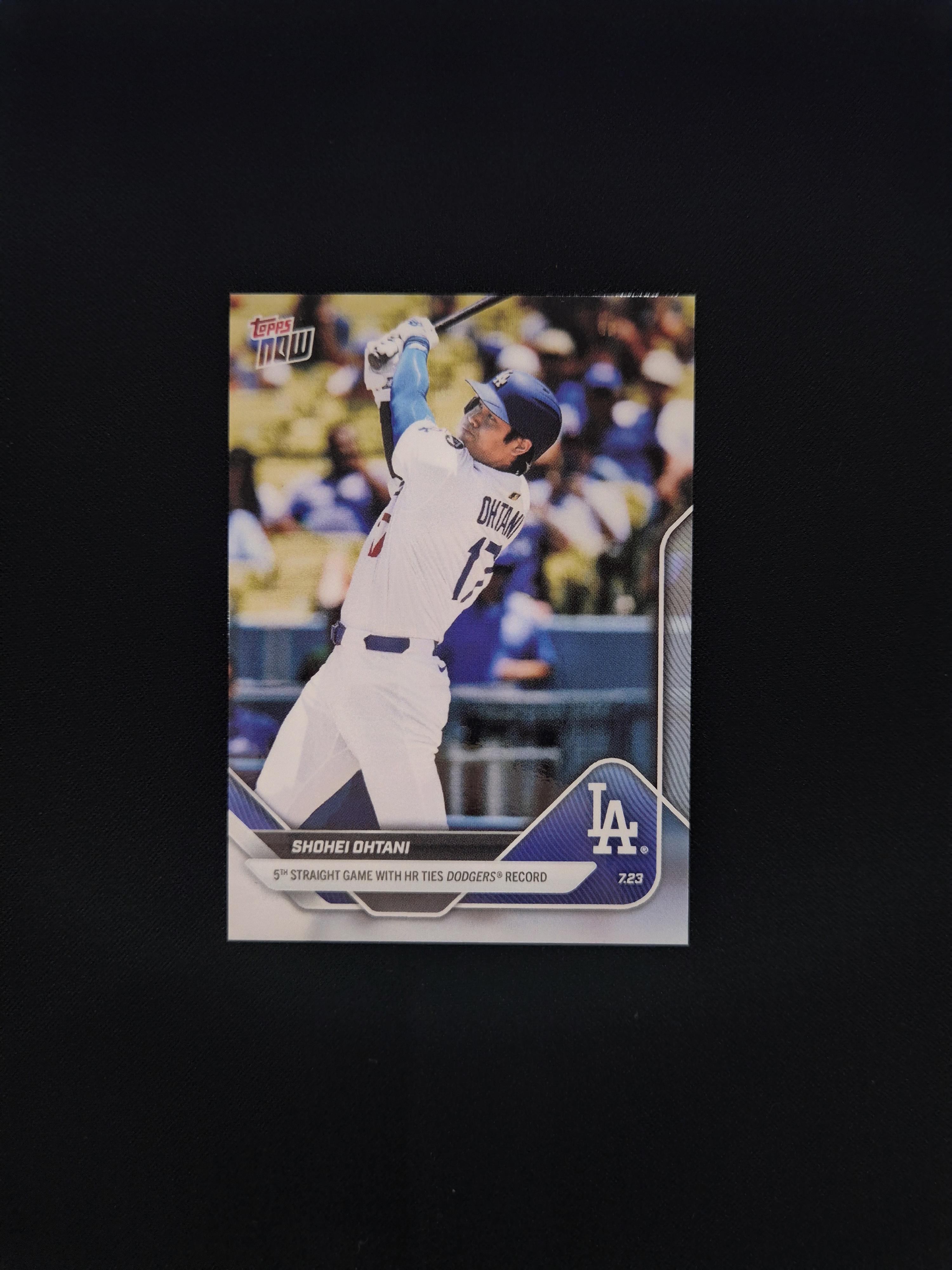 쇼헤이 오타니 2025 Topps NOW Shohei Ohtani 5th Straight Game With HR Ties Dodgers Record 야구카드