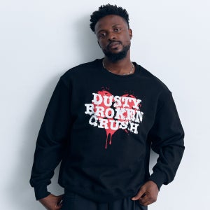 [에어릿] 크러쉬 헤비웨이트 스웨트 셔츠 AM1209 BK