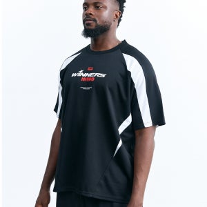 [에어릿] 컬러블록 저지 티셔츠 AM1206 BK