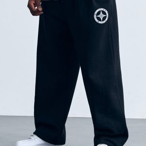 [에어릿] 헤비웨이트 와이드 스웨트팬츠 AM9098 BK