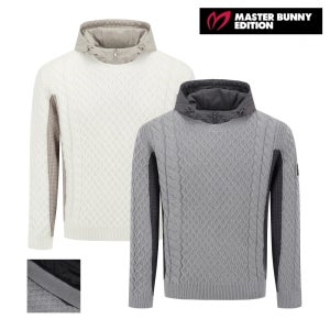 마스터바니 골프웨어 남성 골프 니트 방풍 울캐시미어 후드 스웨터 E4SR509