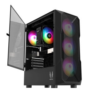 3RSYS R200 블랙 데스크탑 PC케이스 컴퓨터본체 쿨링팬