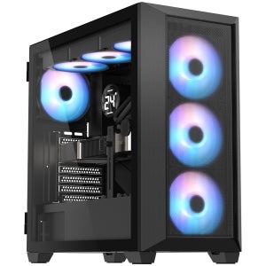 3RSYS R530 블랙 데스크탑 PC케이스 컴퓨터본체 쿨링팬