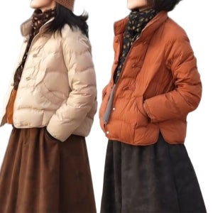 여성 경량 패딩 자켓 덕다운 숏 아우터 루즈핏 겨울