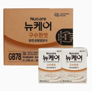 뉴케어 구수한맛 200ml x 30팩 빨대형 환자식사 완전균형영양식