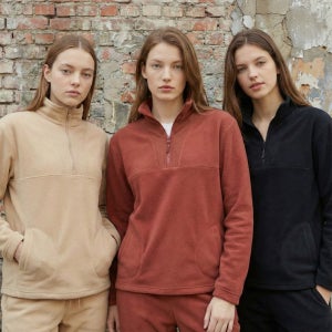 케이스위스 여성 뽀글이 후리스 아노락 반집업