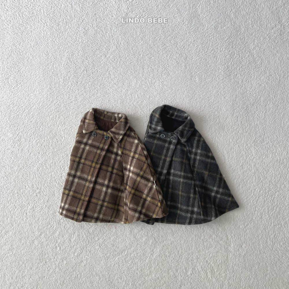 lin 베베체크망토자켓 25겨울 유아 자켓