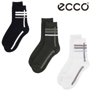 에코 골프웨어 남성 골프 양말 스트라이프 패턴 중목 쿠션 ECCO 어패럴 RAASC1004