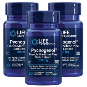라이프익스텐션 피크노제놀 프랑스 해송 껍질 추출물 60캡슐, 3개