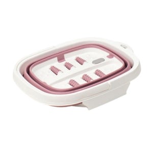 보온 유지 접이식 발욕조 발피로 회복 족욕 대체용 핑크