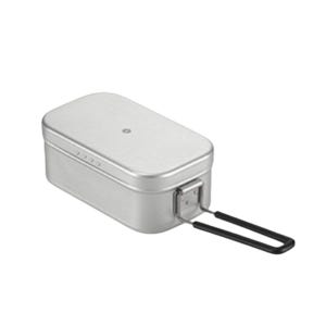 아웃도어 반합 밀봉형 고무손잡이 내열 휴대 조리용기 야외취사 실버 M