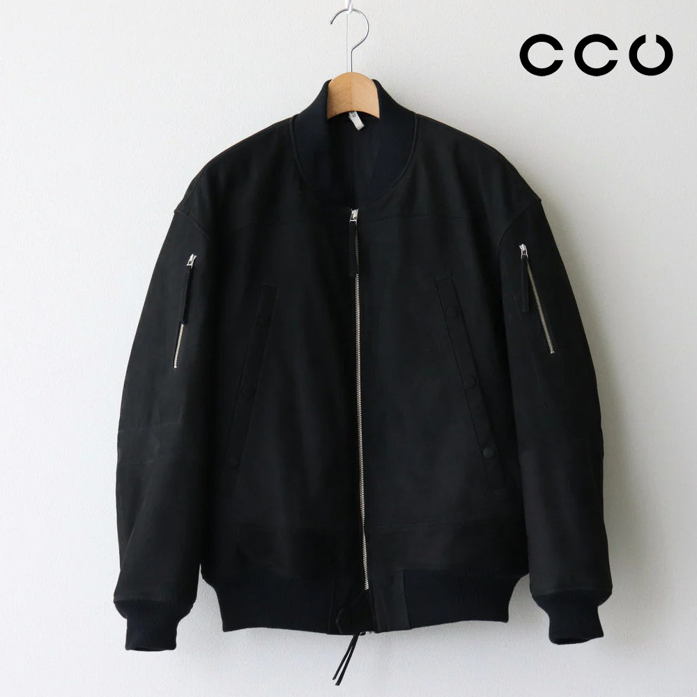 CCU 누벅 봄버 자켓 블랙