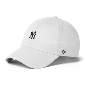47브랜드 MLB모자 NY양키스 스몰로고 볼캡 화이트 WH