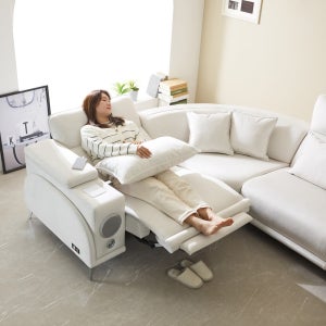 카펜터홈,벨라 프리미엄 독일 오킨사모터 리클라이너 소파 라이트그레이, 8인용