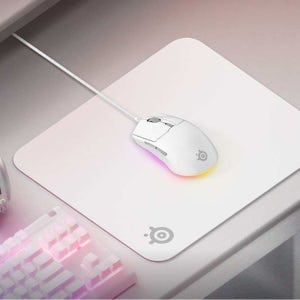 [국내정발] 스틸시리즈 QCK MEDIUM 게이밍 마우스패드 화이트, M