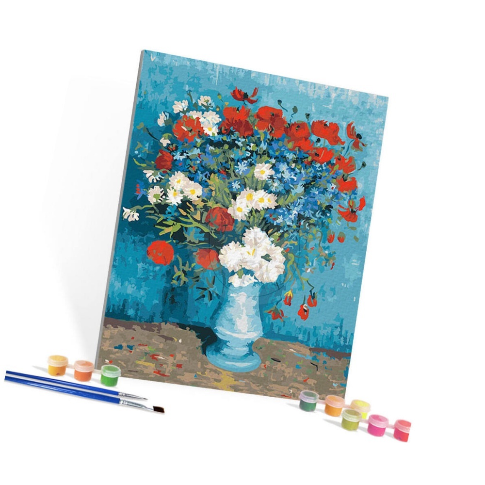 르꽁드 페인팅 캔버스 명화 고흐 수국화와 양귀비 40X50 캔버스그림그리기 색칠취미