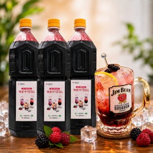 (사업자용) 고창 복분자엑기스 청 복분자하이볼 카페음료 1.5L, 3개