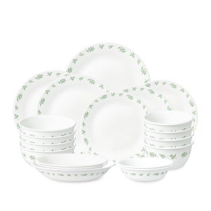 [N단독구성] 코렐 라임트리 한국형 4인 19P 원형 찬기 홈세트 / 그릇 식기세트 예쁜접시 신혼부부 혼수 결혼 집들이 선물