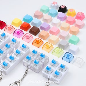 LED 기계식 키보드 키캡 키링 클릭커 부자재 휴대용 스트레스 해소 장난감 4종 A1019