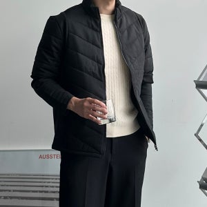 남자 경량패딩 이너 빅사이즈 정장 하이넥 경량 패딩 점퍼