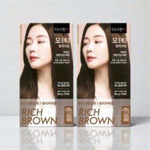 새치염색 밝은색 PPD없는 염색약 앞머리 옆머리 새치약 진한갈색 N5 2개