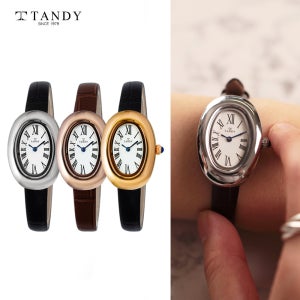 [TANDY] 탠디 클래식 타원형 라운드 여성용 가죽시계 T-1917 3종 중 택1