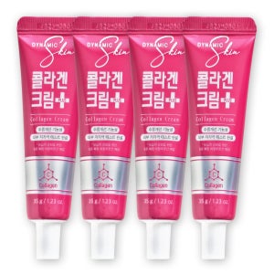 다이나믹스킨 콜라겐 크림 플러스 주름개선 피부탄력 고보습 약국화장품 35ml, 4개