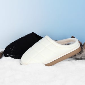 PWX 스퀘어 털 사무실 실내화 방한 슬리퍼