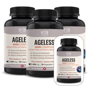 베스타 고순도 NMN 피세틴 레스베라트롤 3중 저속 노화 시너지 포뮬러 30캡슐, 4개