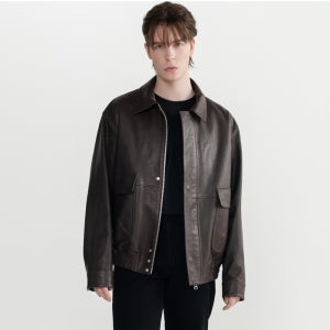 이태원포스트 이태리 베지터블 양가죽 남성 A2 봄버 자켓 오버핏