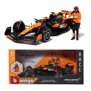브라고 1:24 맥라렌 Team MCL38 81번 머신 + 드라이버 피규어 F1 모형