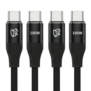 언박싱 브랙스 패브릭 100W C to C PD PPS 초고속충전케이블 3m, 2개