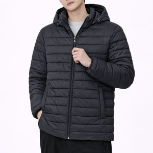 남성 겨울 아우터 탈부착 잠바 경량 패딩 후드 점퍼