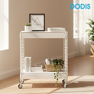 뮤트리 이동식트롤리 세탁실수납장 틈새선반 바퀴달린 수납장 미니 트롤리 500300600 2단