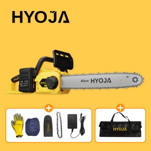 효자 42V 무선 전기톱 40cm 충전식 체인톱 충전 전동