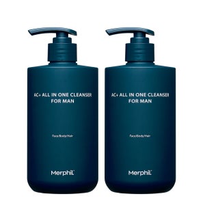 메르필 올인원 바디워시 지루성두피 남자 바디클렌저 여드름 체취개선 500g, 2개