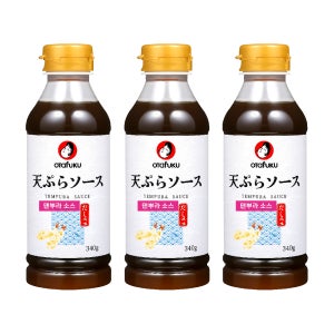 오타후쿠 덴뿌라 소스 튀김 텐동 돈부리 일본 소스 덮밥 생선구이 우동 340g, 3개