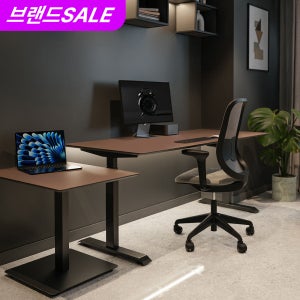 모션데스크 높이조절 듀얼모터 전동 스탠딩 책상 1400x800mm, 버건디