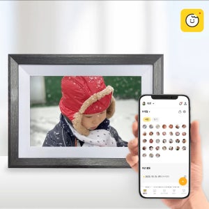 디지털액자 쑥쑥찰칵 연동 와이파이 원격 자동회전 ai 출산선물 돌선물 아기 가족 사진 영상