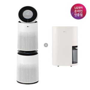 LG 퓨리케어 AI 360 공기청정기 + LG 휘센 오브제컬렉션 제습기 (AS285DWWC + DQ214MEGA)
