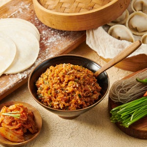 마포식품 수제만두 밀키트세트 [김치/고기 만두소+만두피+육수소스] 집에서 빚는 만두 간편세트