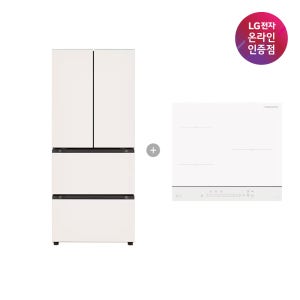 LG 디오스 오브제컬렉션 김치톡톡 + 디오스 오브제컬렉션 인덕션 (Z408MEEF23 + BEI3QKHLOE)