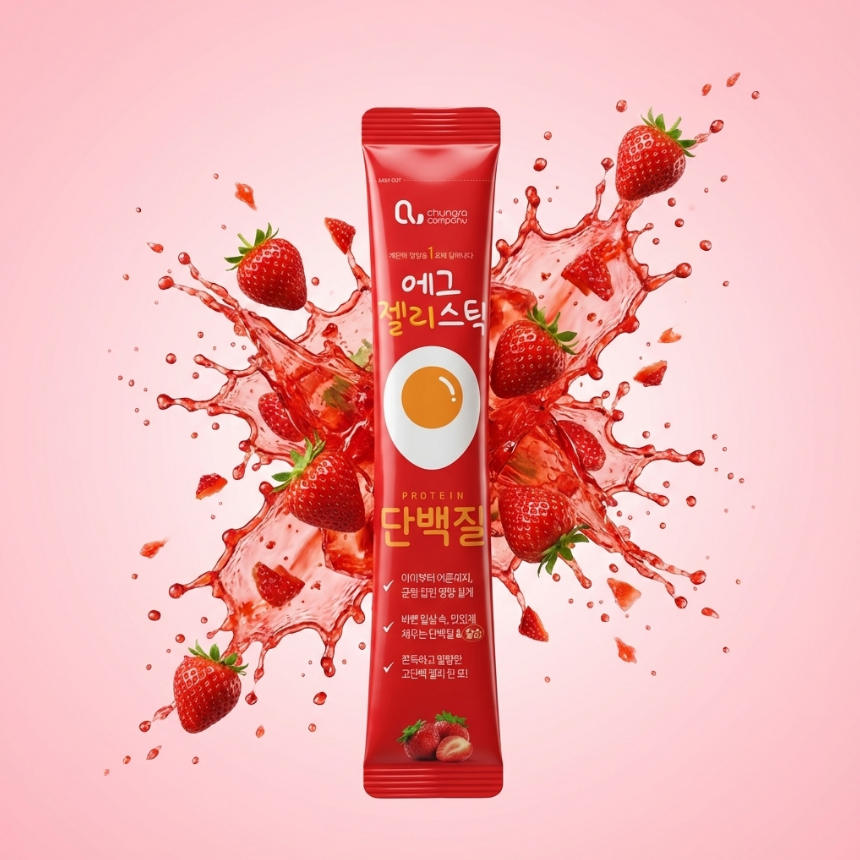 단백질보충제 에그젤리스틱 아르기닌 다이어트간식 단백질쉐이크 대체 딸기맛, 200g, 1개