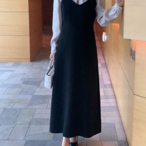 겨울 고급스러운 하객룩 원피스 슬림 A라인 플레어 숏/롱 뷔스티에 나시 원피스 66 77