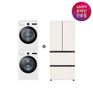 LG 트롬 세탁기건조기 세트 + LG 디오스 오브제컬렉션 김치톡톡 (FX23WA-20WQ + Z408MEEF23)